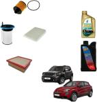 AOQ - KIT TAGLIANDO 4 FILTRI COMPATIBILE CON FIAT 500X, COMPATIBILE CON JEEP RENEGADE 1.6 2.0 MTJ (DIESEL) +OLIO 5W30