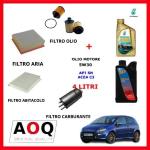 AOQ - KIT TAGLIANDO 4 FILTRI COMPATIBILE CON FIAT PUNTO EVO 1.6 MULTIJET DIESEL,+ 4 LT .OLIO 5W30