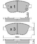 PASTIGLIE ANTERIORI FIAT 500L(351,352) OPEL CORSAD(S07) WVA 23981