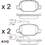 PASTIGLIE FRENO POSTERIORI ALFA ROMEO MITO DAL 2008 AL 2018      23517