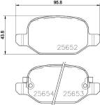 PASTIGLIE FRENO POSTERIORI FIAT 500 L (351,352.)WVA 25653.25652