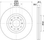 DISCO FRENO ANTERIORE FIAT 500X ,RENEGADE, ALFA 159  DIAM.305 mm