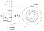 DISCO FRENO ANTER. F.DUCATO,CITROEN C25, PEUG.J5