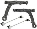 AOQ - KIT 2 BRACCI BRACCETTI OSCILLANTI & BIELLETTE BARRA STAB. COMPATIBILE CON FIAT PANDA 169 dal 2003