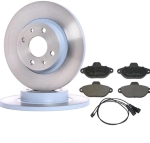 AOQ-COPPIA KIT DISCHI FRENO + PASTIGLIE ANT. COMPATIBILI CON FIAT 500 1.2 (312) DISCO PIENO diametro 240mm (ANNO FINO A: 05-2015)